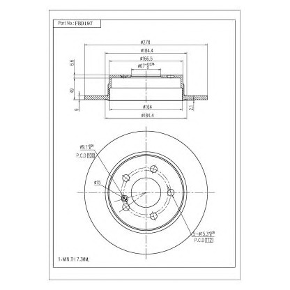 Photo Brake Disc FI.BA FBD197