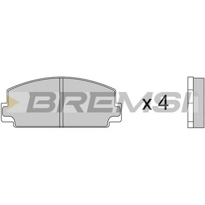 Фото Комплект тормозных колодок, дисковый тормоз BREMSI BP2077