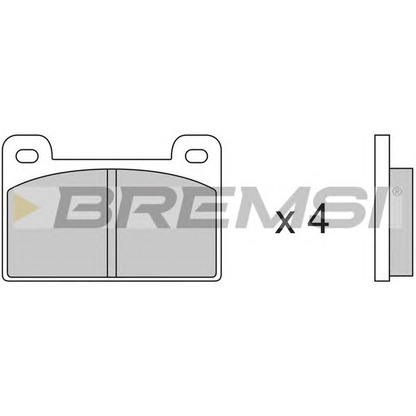 Фото Комплект тормозных колодок, дисковый тормоз BREMSI BP2157