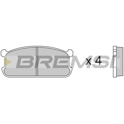Zdjęcie Zestaw klocków hamulcowych, hamulce tarczowe BREMSI BP2192
