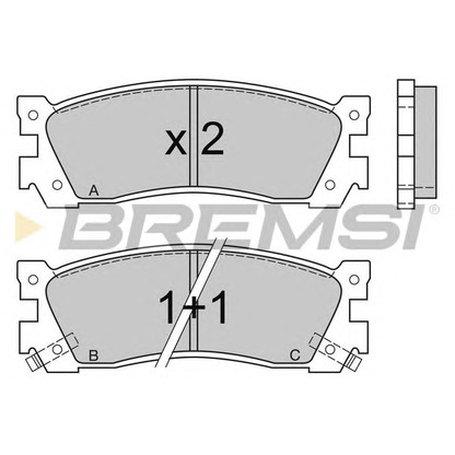 Photo Brake Pad Set, disc brake BREMSI BP2422