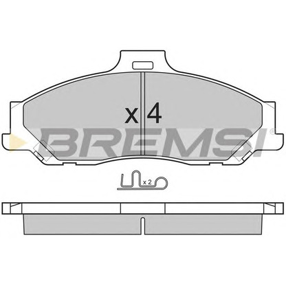 Zdjęcie Zestaw klocków hamulcowych, hamulce tarczowe BREMSI BP2905