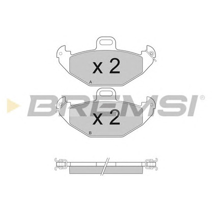 Foto Kit pastiglie freno, Freno a disco BREMSI BP2922