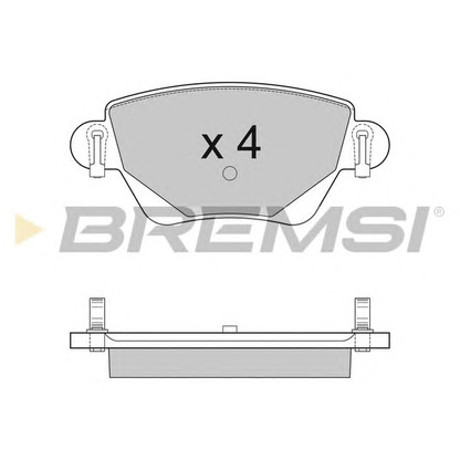Фото Комплект тормозных колодок, дисковый тормоз BREMSI BP2927