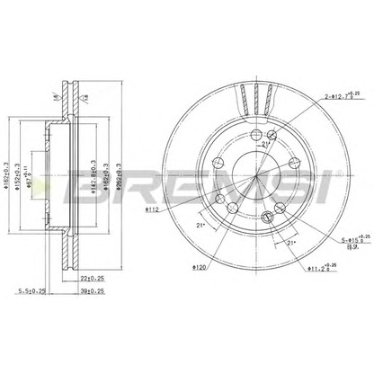 Photo Brake Disc BREMSI DBA191V