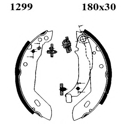 Photo Brake Set, drum brakes BSF 6225