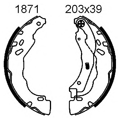 Photo Brake Set, drum brakes BSF 7604