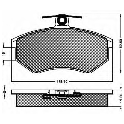 Zdjęcie Zestaw klocków hamulcowych, hamulce tarczowe BSF 10260