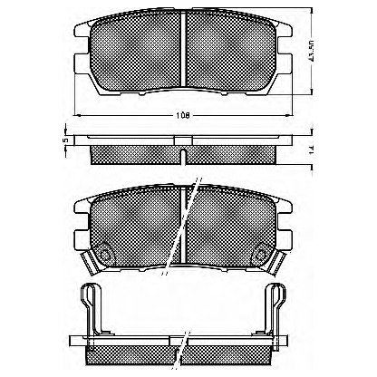 Zdjęcie Zestaw klocków hamulcowych, hamulce tarczowe BSF 10505