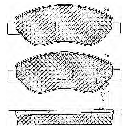 Photo Brake Pad Set, disc brake BSF 10842