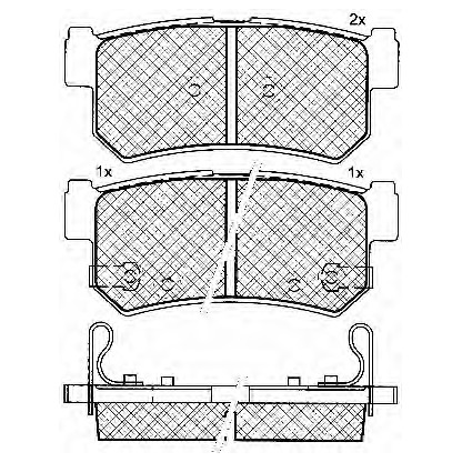 Photo Brake Pad Set, disc brake BSF 10856