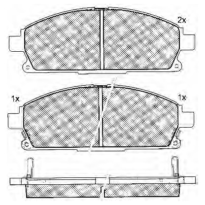 Photo Brake Pad Set, disc brake BSF 10880