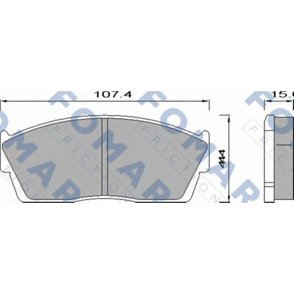 Фото Комплект тормозных колодок, дисковый тормоз FOMAR Friction FO442181