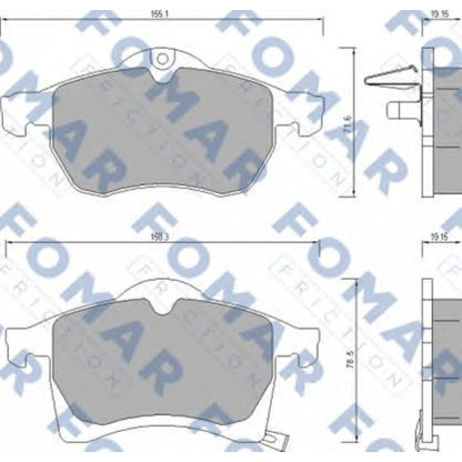 Photo Brake Pad Set, disc brake FOMAR Friction FO666681