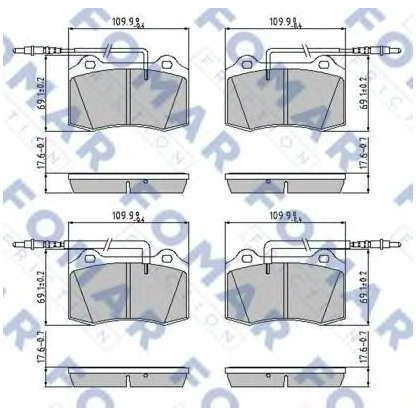 Foto Kit pastiglie freno, Freno a disco FOMAR Friction FO800381