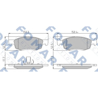 Foto Kit pastiglie freno, Freno a disco FOMAR Friction FO873681