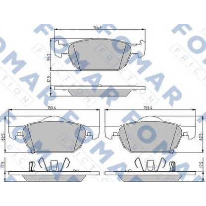 Foto Bremsbelagsatz, Scheibenbremse FOMAR Friction FO897381