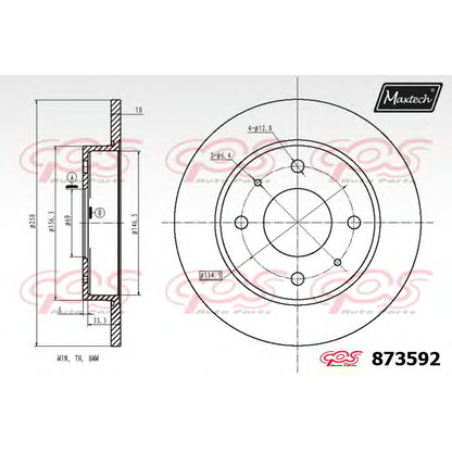 Zdjęcie Tarcza hamulcowa MAXTECH 8735920000