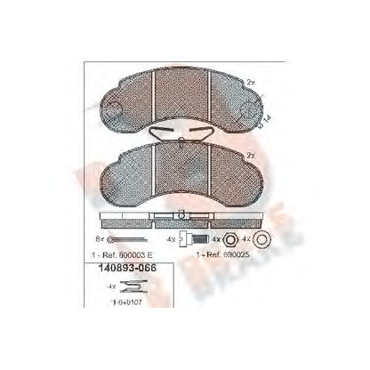 Zdjęcie Zestaw klocków hamulcowych, hamulce tarczowe R BRAKE RB0893