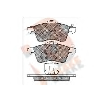 Zdjęcie Zestaw klocków hamulcowych, hamulce tarczowe R BRAKE RB1166