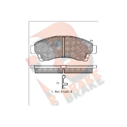 Photo Kit de plaquettes de frein, frein à disque R BRAKE RB1324