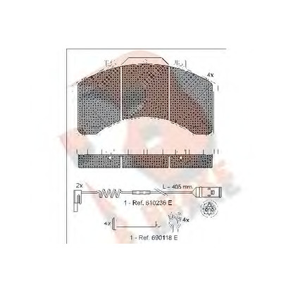 Foto Kit pastiglie freno, Freno a disco R BRAKE RB1042110