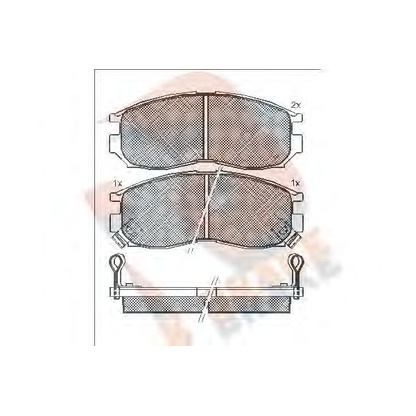 Фото Комплект тормозных колодок, дисковый тормоз R BRAKE RB0771