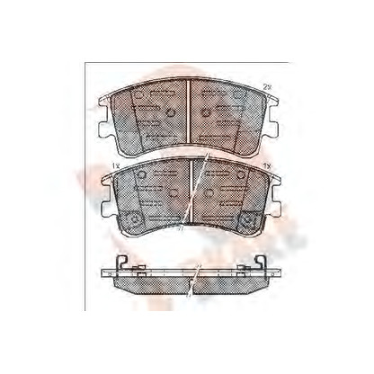 Zdjęcie Zestaw klocków hamulcowych, hamulce tarczowe R BRAKE RB1578