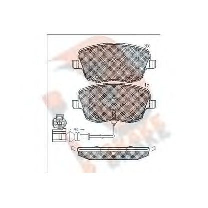 Фото Комплект тормозных колодок, дисковый тормоз R BRAKE RB1597