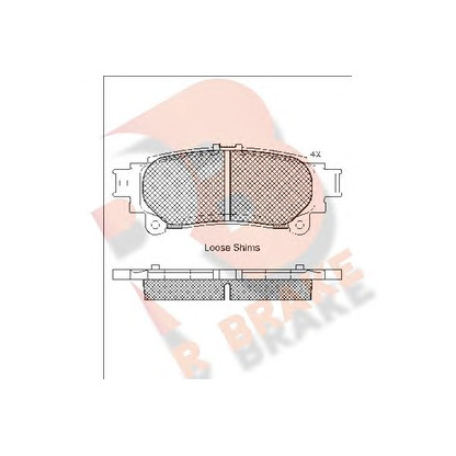 Фото Комплект тормозных колодок, дисковый тормоз R BRAKE RB1983