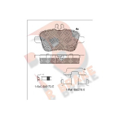 Foto Kit pastiglie freno, Freno a disco R BRAKE RB2039