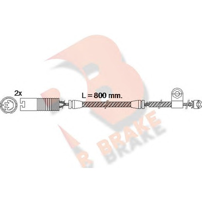 Photo Warning Contact, brake pad wear R BRAKE 610499RB