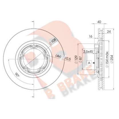 Фото Тормозной диск R BRAKE 78RBD20200