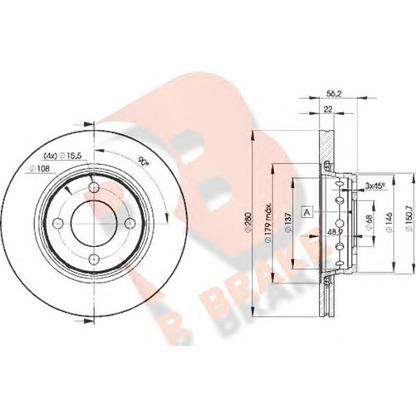 Foto Disco  freno R BRAKE 78RBD28011