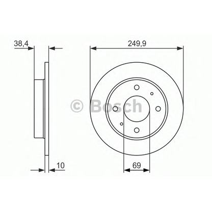 Photo Disque de frein BOSCH 0986479966