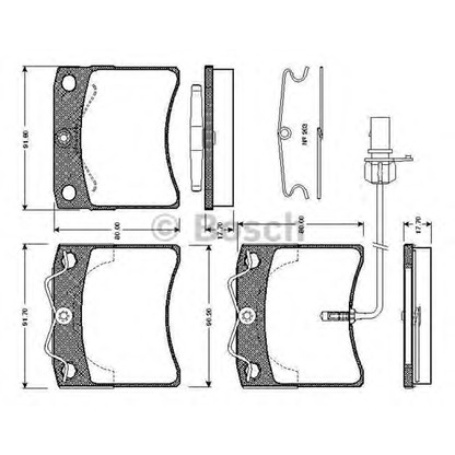 Photo Brake Pad Set, disc brake BOSCH 0986TB2210