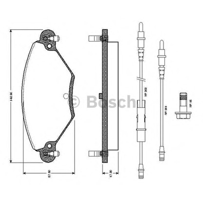 Photo Brake Pad Set, disc brake BOSCH 0986TB2399