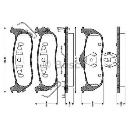 Photo Brake Pad Set, disc brake BOSCH 0986TB2966