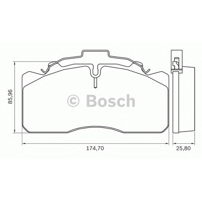 Foto Bremsbelagsatz, Scheibenbremse BOSCH 0986BB0288