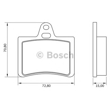 Foto Bremsbelagsatz, Scheibenbremse BOSCH 0986BB0603