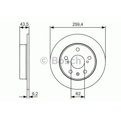 Photo Disque de frein BOSCH 0986479C44