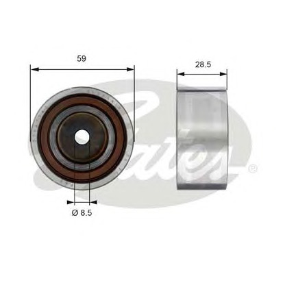 Photo Deflection/Guide Pulley, timing belt GATES T42178