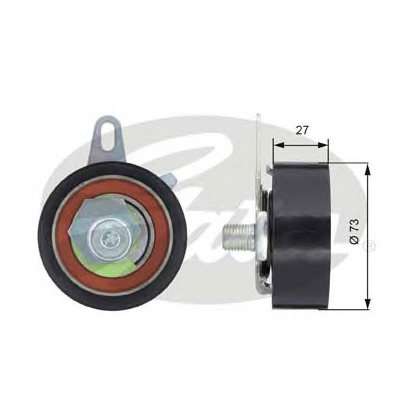 Photo Tensioner Pulley, timing belt GATES T43036