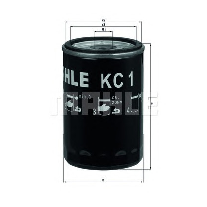 Photo Fuel filter KNECHT KC1