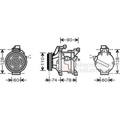 Photo Compressor, air conditioning VAN WEZEL 5300K452