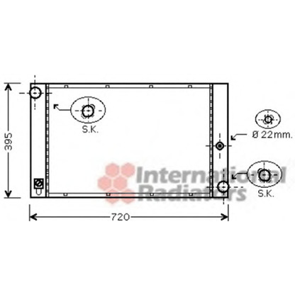 Photo Radiateur, refroidissement du moteur VAN WEZEL 06002337