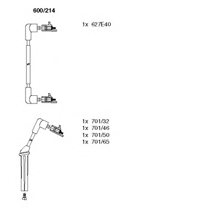 Zdjęcie Zestaw przewodów zapłonowych BREMI 600214