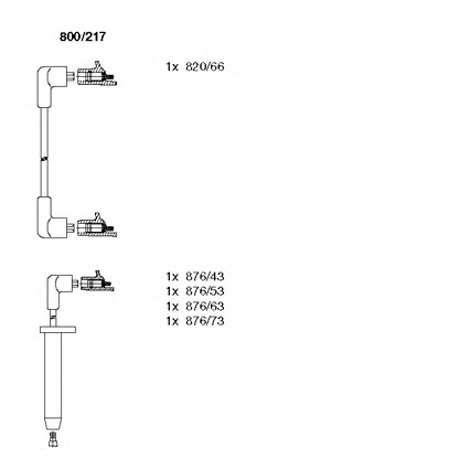 Zdjęcie Zestaw przewodów zapłonowych BREMI 800217