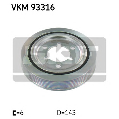 Фото Ременный шкив, коленчатый вал SKF VKM93316