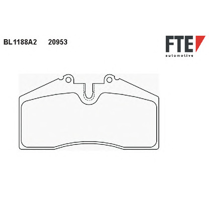 Photo Kit de plaquettes de frein, frein à disque FTE BL1188A2